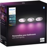 Philips Hue Set da 3 faretti da incasso White & Color Ambiance Xamento, Luce LED argento