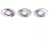 Philips Hue Set da 3 faretti da incasso White & Color Ambiance Xamento, Luce LED argento