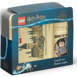Room Copenhagen Set lunch box LEGO Harry Potter Hogwarts, Scatola per il pranzo beige/grigio