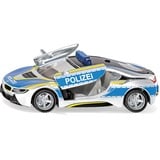 SIKU BMW i8 Police Modello di auto della polizia Preassemblato 1:50, Veicolo modello argento/Blu, Modello di auto della polizia, Preassemblato, 1:50, BMW i8, Qualsiasi tipo, Metallo, Plastica