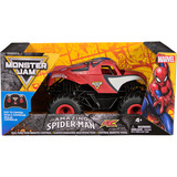 Spin Master Monster Jam, veicolo Monster Truck radiocomandato Marvel The Amazing Spider-Man, in scala 1:24, giocattoli per bambini e bambine da 4 anni in su, RC Monster Jam , veicolo Monster Truck radiocomandato Marvel The Amazing Spider-Man, in scala 1:24, giocattoli per bambini e bambine da 4 anni in su, Monster truck, 4 anno/i, Plastica, Nero, Rosso
