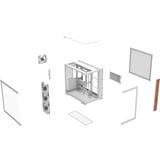 Thermaltake CA-1Z2-00M6WN-WS, Chassis Tower bianco/legno