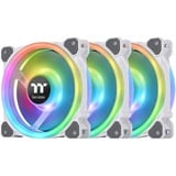 Thermaltake Riing Trio 12 RGB Radiator Fan White TT Premium Edition Universale Ventilatore 12 cm Bianco 3 pz, Ventola bianco, Ventilatore, 12 cm, 500 Giri/min, 1500 Giri/min, 41,13 pdc/min, Bianco