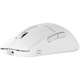 Turtle Beach Burst II Air - Mouse da gioco wireless da 2,4 GHz, ultraleggero da 47 g, sensore ottico a 26.000 DPI, batteria da 120 ore - Bianco bianco, 4 GHz, ultraleggero da 47 g, sensore ottico a 26.000 DPI, batteria da 120 ore - Bianco, Mano destra, Ottico, RF senza fili + Bluetooth, 26000 DPI, Bianco