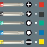 Wera 838 RA S Imperial Set 1, 05051065001, Set di bit Nero/Verde