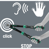 Wera Chiave dinamometrica con quadrato passante Click-Torque Lock C 3 R/L Nero/Verde