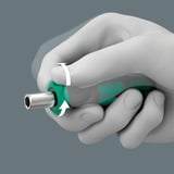 Wera Kraftform Kompakt 838 RA S Imperial Set 1, con funzione a cricchetto, Set di bit Nero/Verde