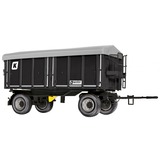 Wiking Rimorchio ribaltabile a tre lati a due assi Kröger HKD 302, Veicolo modello Nero