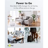 goobay Caricatore rapido duale USB-C PD GaN 30 W, Caricabatterie Nero