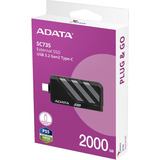 ADATA SSD esterna SC735 2 TB, Disco a stato solido Nero/grigio
