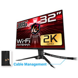 ASRock PG32QF, Monitor di gioco Nero