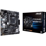 ASUS Prime B450M-K II AMD B450 Socket AM4 micro ATX AMD, Socket AM4, AMD Ryzen™ 3, 2nd Generation AMD Ryzen™ 3, AMD Ryzen™ 5, 2nd Generation AMD Ryzen™ 5, AMD..., DDR4-SDRAM, 64 GB, DIMM