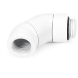 Alphacool Adattatore angolare Eiszapfen doppio 45° girevole G1/4 maschio a G1/4 femmina, Connessione bianco