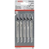 Bosch 2 608 637 590 lama per sega a gattuccio, sega a traforo e sega universale Lama per seghetto alternativo Acciaio al carbonio (HCS) 5 pz Lama per seghetto alternativo, Vetroresina, Acciaio al carbonio (HCS), 3 mm, 11,7 cm, 80 mm