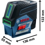 Bosch GCL 2-50 CG PROFESSIONAL Livella lineare/puntiforme 20 m, Attraversare la linea laser blu/Nero, 20 m, 0,3 mm/m, 4°, 50 m, 650 nm, Orizzontale/Verticale