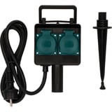 Brennenstuhl 1154430 presa energia Nero, Ciabatta Nero, Nero, IP44, 230 V, 16 A