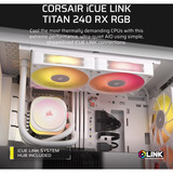 Corsair iCUE LINK TITAN 240 RX RGB Ricondizionato, Raffreddamento ad acqua bianco