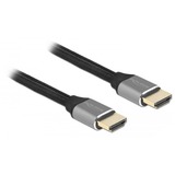 DeLOCK 83996 cavo HDMI 2 m HDMI tipo A (Standard) Nero, Grigio grigio, 2 m, HDMI tipo A (Standard), HDMI tipo A (Standard), Compatibilità 3D, 48 Gbit/s, Nero, Grigio