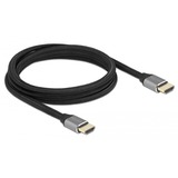 DeLOCK 83996 cavo HDMI 2 m HDMI tipo A (Standard) Nero, Grigio grigio, 2 m, HDMI tipo A (Standard), HDMI tipo A (Standard), Compatibilità 3D, 48 Gbit/s, Nero, Grigio