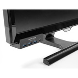 DeLOCK Hub USB esterno 5 Gbps a 4 porte 3 x USB Tipo-A e 1 x USB Tipo-C™ con vite di bloccaggio Nero