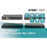 Digitus DS-55508, Estensione HDMI Nero