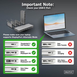 Digitus Docking station USB-C 13 porte grigio/Nero