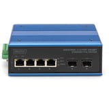 Digitus Gigabit Ethernet PoE industriale 4+2 porte, Interruttore 
