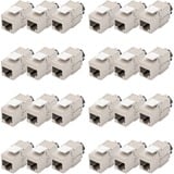 Digitus Modulo Keystone CAT 6A, schermato con supporto dei cavi intelligente, kit (24 pezzi), Modulo di Keystone argento, schermato con supporto dei cavi intelligente, kit (24 pezzi), Argento, 14,5 x 35,3 x 19,5 mm, 19 g, -10 - 60 °C, 24 pz, Cina