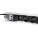 Digitus PDU IT base con profilo in alluminio, 24x C13, 4x C19, Ciabatta Nero/alluminio