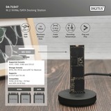 Digitus Stazione di docking M.2 NVMe/SATA, Docking station Nero