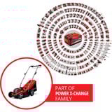 EINHELL GE-CM 18/33 Li (1x4,0Ah) Tagliaerba a spinta Batteria Nero, Rosso, Rasaerba rosso/Nero, 0Ah), Tagliaerba a spinta, 33 cm, 2,5 cm, 6,5 cm, 30 L, 4 ruota(e)