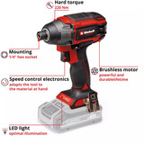 EINHELL TP-CI 18/220 Li BL - Solo, 4510085, Avvitatore Nero/Rosso