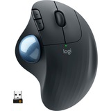 Logitech ERGO M575 Mouse Trackball Wireless - Facile controllo con il pollice, Tracciamento fluido, Design ergonomico e confortevole, per Windows, PC e Mac, con Bluetooth e USB grafite, Tracciamento fluido, Design ergonomico e confortevole, per Windows, PC e Mac, con Bluetooth e USB, Mano destra, Trackball, RF senza fili + Bluetooth, 2000 DPI, Grafite