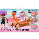 MGA Entertainment 3-in-1 Party Cruiser Oro rosa/Rosa, L.O.L. Surprise! 3-in-1 Party Cruiser, Auto della bambola, 4 anno/i, Batterie richieste