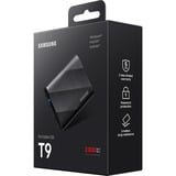 Samsung Portable SSD T9 USB 3.2 1TB, Disco a stato solido Nero, 2 TB, USB tipo-C, 3.2 Gen 2 (3.1 Gen 2), 2000 MB/s, Nero