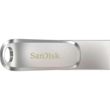 SanDisk Ultra Dual Drive Luxe unità flash USB 64 GB USB Type-A / USB Type-C 3.2 Gen 1 (3.1 Gen 1) Acciaio inossidabile argento, 64 GB, USB Type-A / USB Type-C, 3.2 Gen 1 (3.1 Gen 1), 150 MB/s, Girevole, Acciaio inossidabile