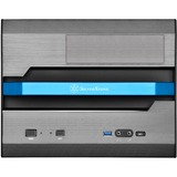 SilverStone Sugo SG12 vane portacomputer Scrivania Nero Nero, Scrivania, PC, Alluminio, Acciaio, Micro-ATX, Mini-DTX, Mini-ITX, Nero, 8,2 cm