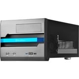 SilverStone Sugo SG12 vane portacomputer Scrivania Nero, Chassis Tower Nero, Scrivania, PC, Alluminio, Acciaio, Micro-ATX, Mini-DTX, Mini-ITX, Nero, 8,2 cm