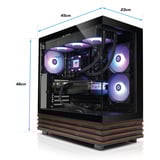 Thermaltake FTW V270WS 9060XT, PC Gaming Nero/legno