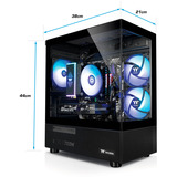 Thermaltake PC-000092-DE, PC Gaming Nero/trasparente