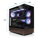 Thermaltake PC-000118-DE, PC Gaming Nero/legno