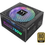 Thermaltake Toughpower GF2 ARGB alimentatore per computer 750 W 24-pin ATX Nero, Alimentatore PC Nero, 750 W, 100 - 240 V, 900 W, 50/60 Hz, 10 A, Attivo
