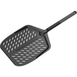 Witt Pala per pizza forata 14", Edizione Nera, con manico morbido, Utensili da grill Nero