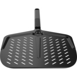 Witt Pala per pizza forata 14", Edizione Nera, con manico morbido, Utensili da grill Nero
