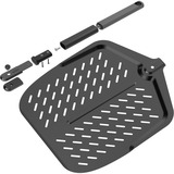 Witt Pala per pizza forata 14", Edizione Nera, con manico morbido, Utensili da grill Nero