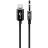 goobay 66805 cavo Lightning 1 m Nero Nero, 1 m, Lightning, 3.5mm, Maschio, Maschio, Nero