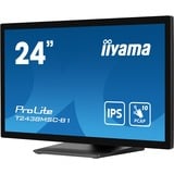 iiyama ProLite T2438MSC-B1 Monitor PC 60,5 cm (23.8") 1920 x 1080 Pixel Full HD LED Touch screen Nero, Monitor LED Nero (opaco), 60,5 cm (23.8"), 1920 x 1080 Pixel, Full HD, LED, 5 ms, Nero