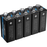 Ansmann 1505-0002 batteria per uso domestico Batteria monouso Litio Batteria monouso, Litio, 9 V, 5 pz, Nero, -40 - 60 °C