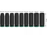 Bosch Set di bussole a impatto PRO 1/2", 9 pezzi, chiave combinata   Nero