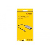 DeLOCK 64235, Hub USB grigio